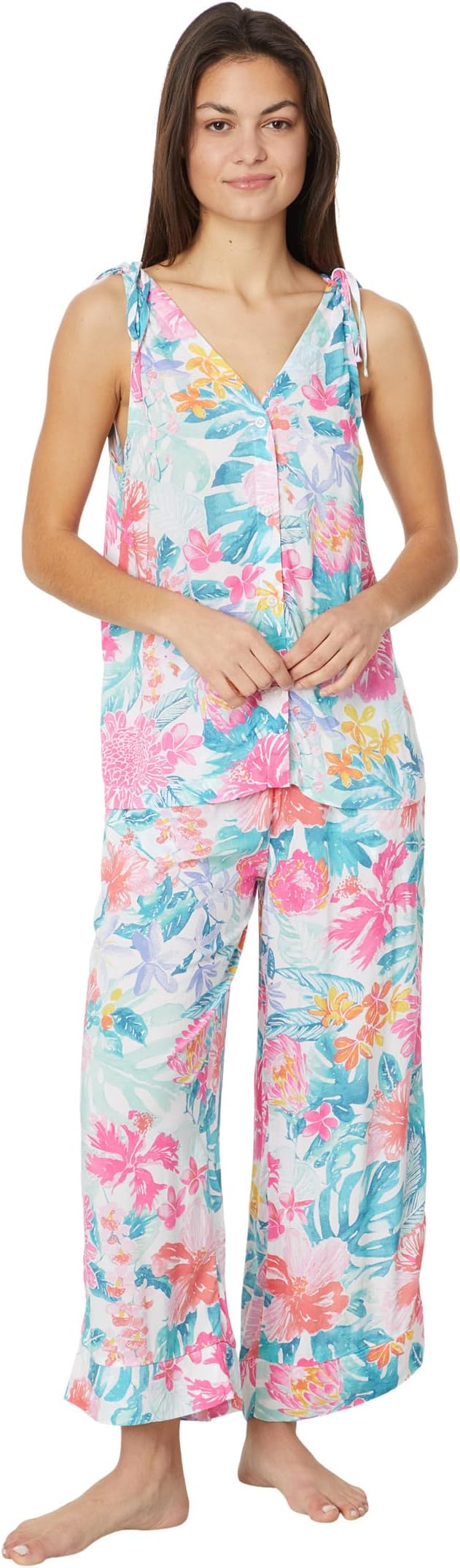 

Пижамный комплект Tommy Bahama Sleeveless Cropped PJ Set, цвет Tropical Garden