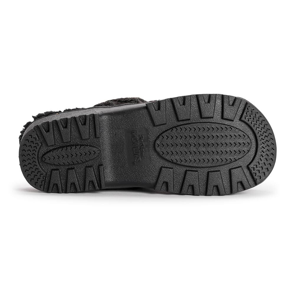 Женские тапочки-сабо из искусственного меха MUK LUKS Minette, цвет Black Fairisle — фото 4