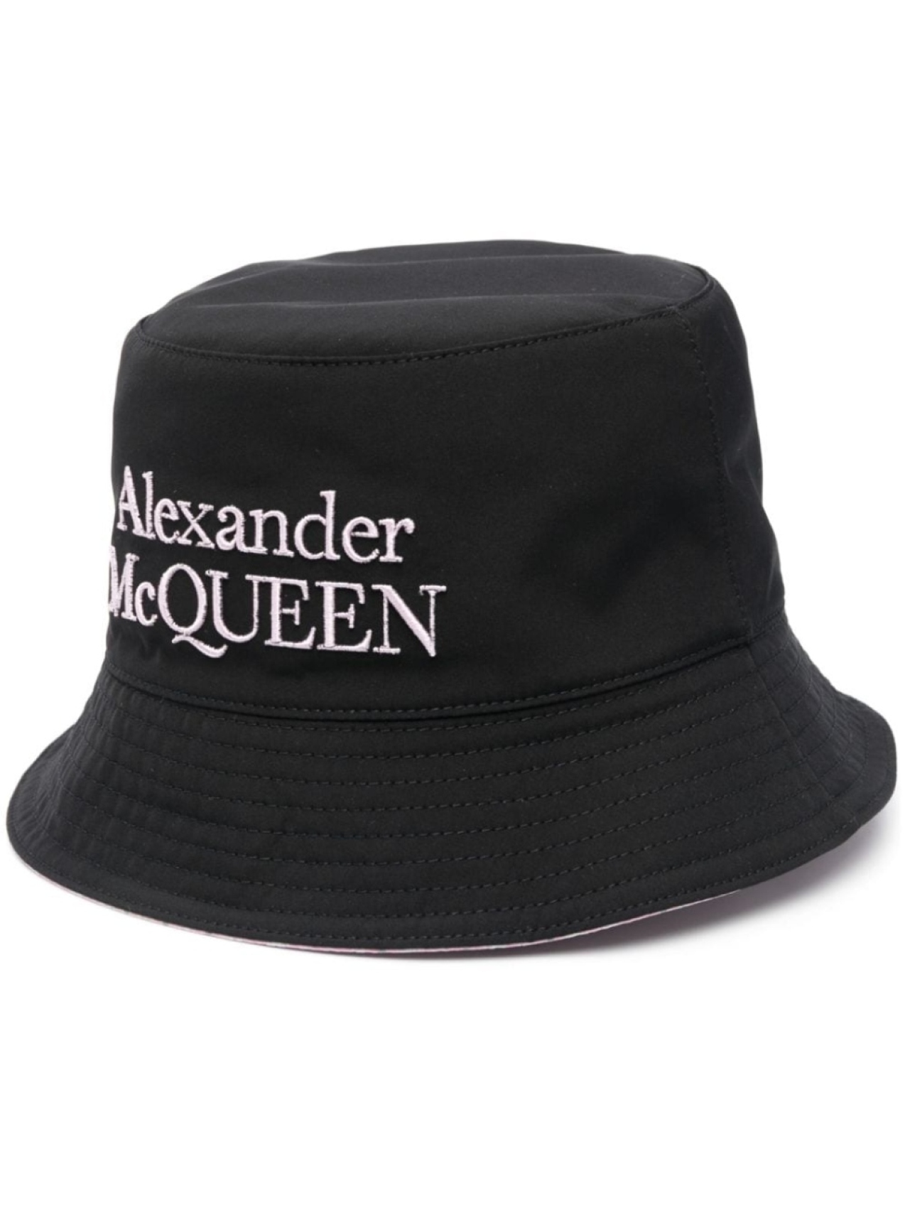 

Alexander McQueen панама с вышитым логотипом, черный