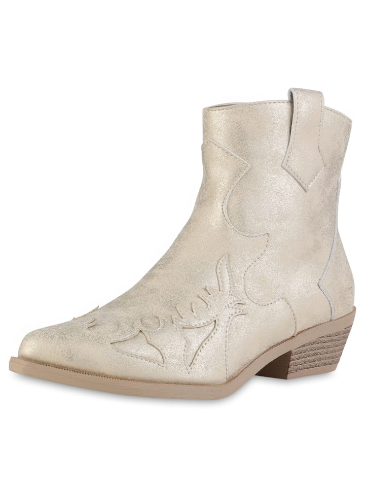 Ботильоны VAN HILL Cowboy Boots Marilyn, золотой