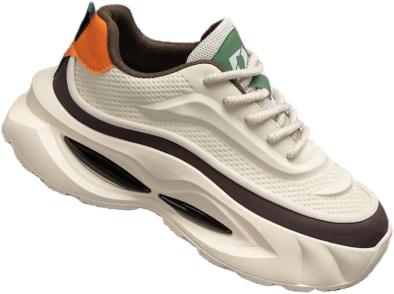 

Мужские модные спортивные кроссовки с толстой подошвой- прочные, противоскользящие, дышащие и удобные. Подходят для активного отдыха, повседневного ношения и бега Clolinde, хаки