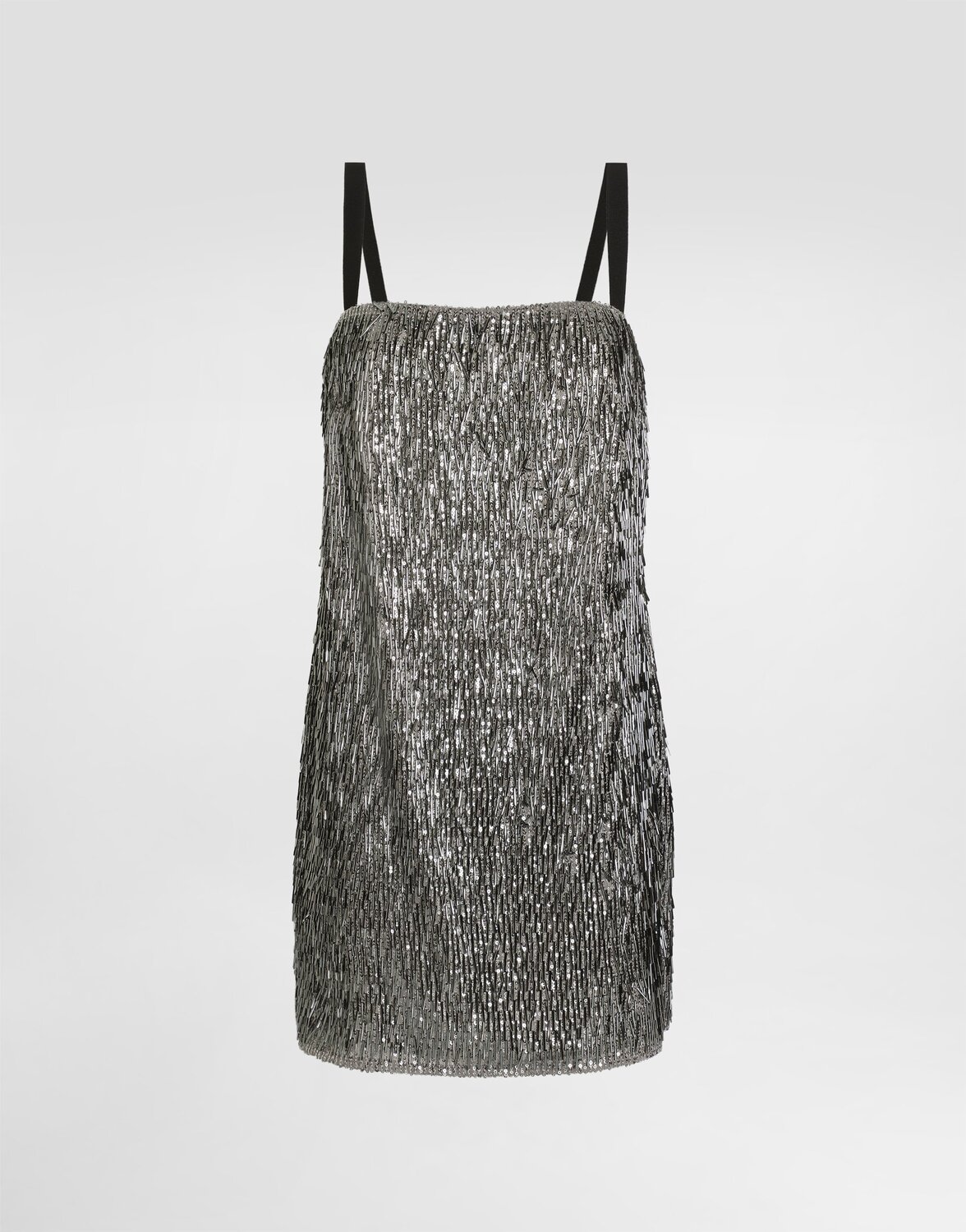 

Платье с вышивкой из пайеток Dolce & Gabbana, серебряный