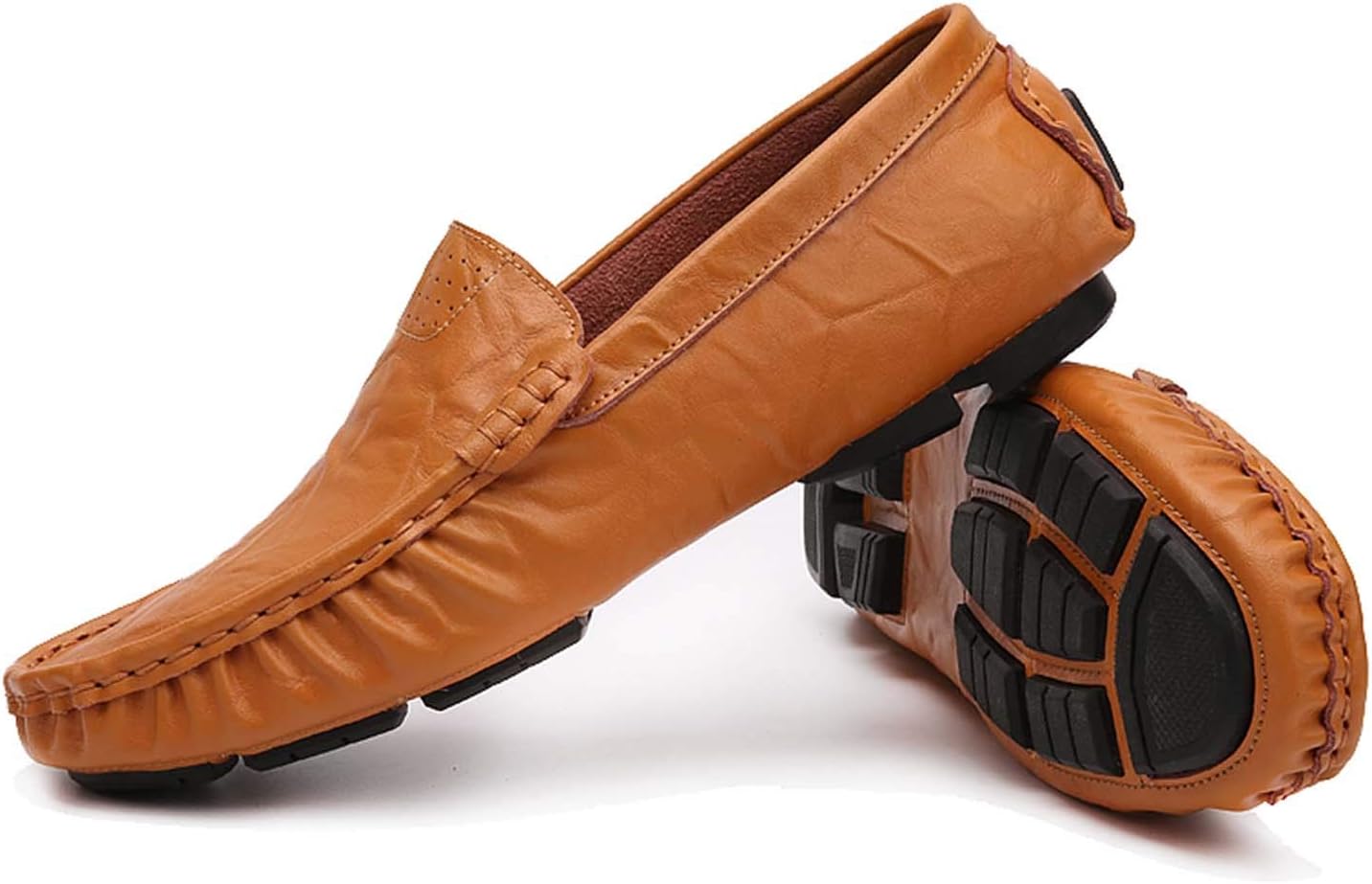 

Мужские лоферы CERYTHRINA, слипоны, мокасины из кожи ручной работы, лодочные туфли, классические балетки, коричневый