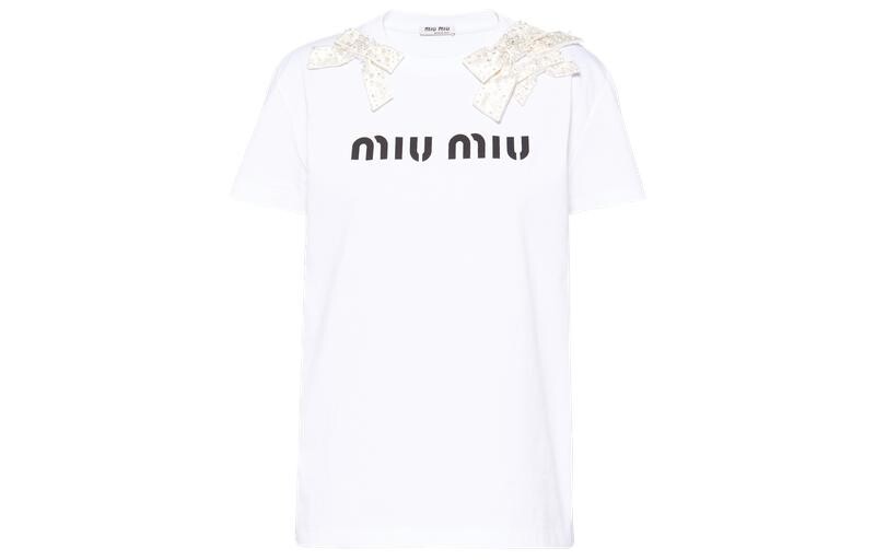 

Футболка женская белая Miu Miu