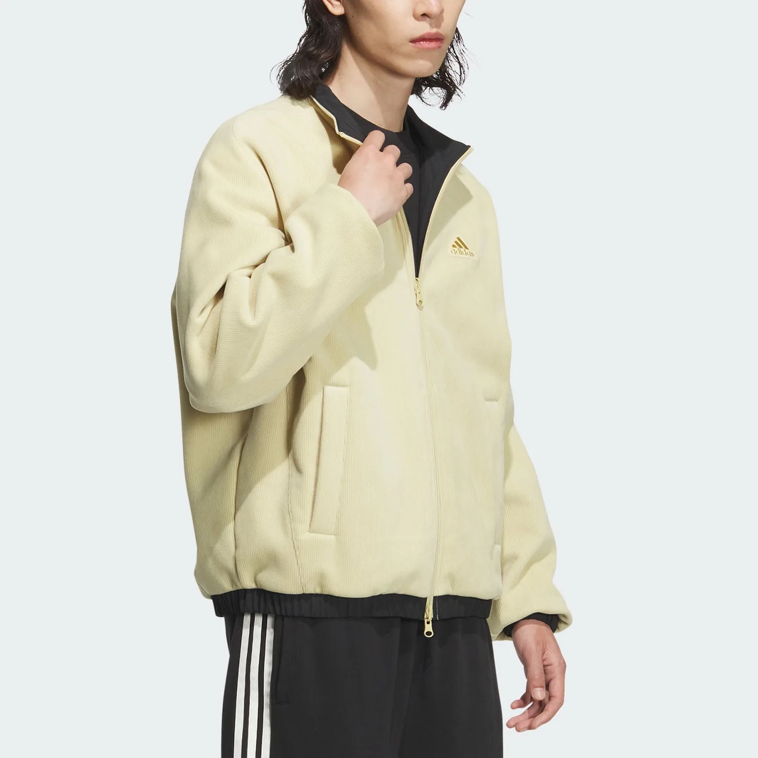 Adidas Куртка унисекс песочный коричневый/черный — фото 4