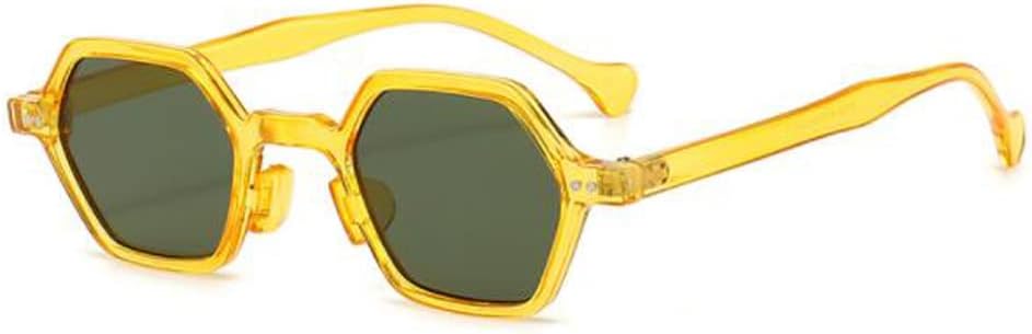 

Солнцезащитные очки PUB неправильной формы, солнцезащитные очки с защитой от УФ-излучения, симпатичные солнцезащитные очки с поддержкой носа, Yellow Frame Green Flakes