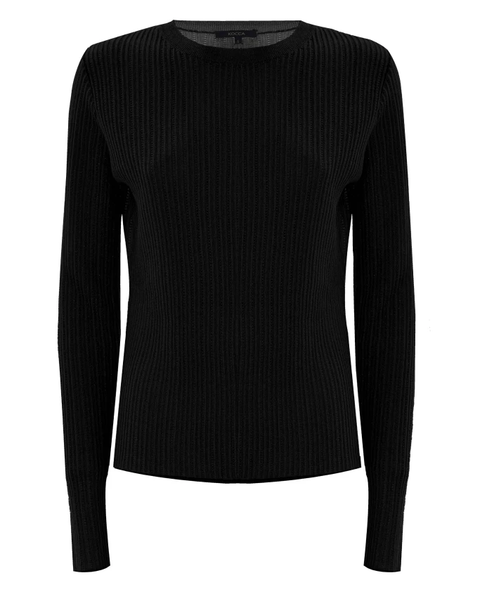 

Свитер с длинными рукавами, трикотажной резинкой Kocca, черный