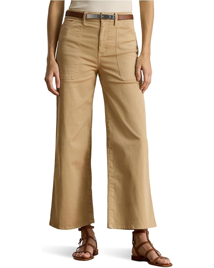 

Брюки Lauren Ralph Lauren Stretch Chino Wide-Leg Cropped Pants, цвет Birch Tan