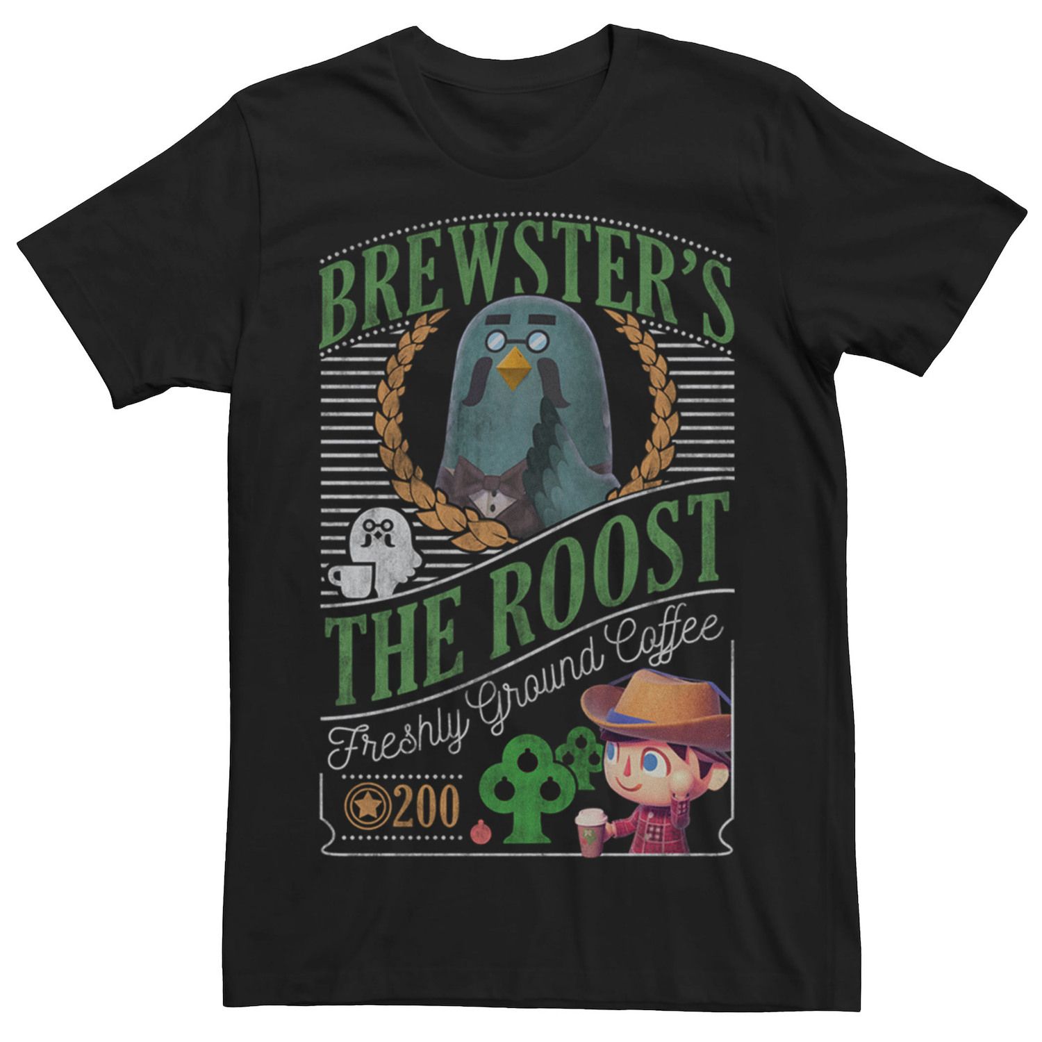 

Мужская футболка Nintendo Animal Crossing Brewster's The Roost Licensed Character