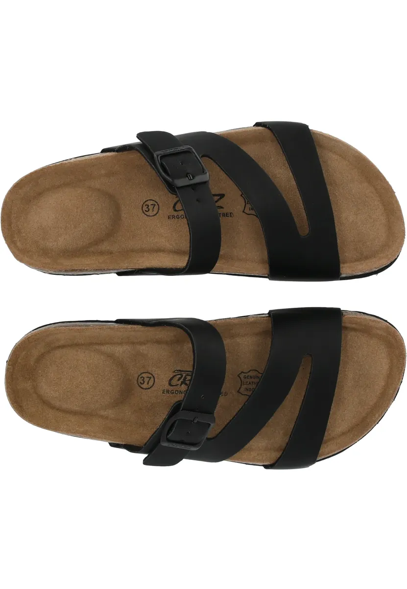 Сандалии CRUZ "Barhil", на удобной пробковой подошве, черный — фото 4