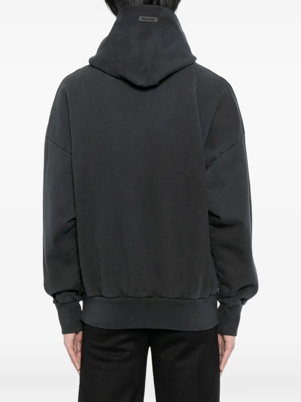 Стильное худи с эффектом стирки Fear Of God, серый — фото 4