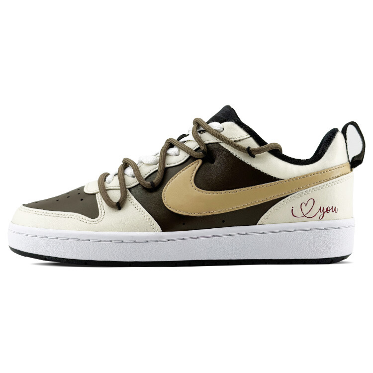 

Кроссовки Nike Court Borough Skateboarding Shoes Women's Low-top Beige, цвет Coffee