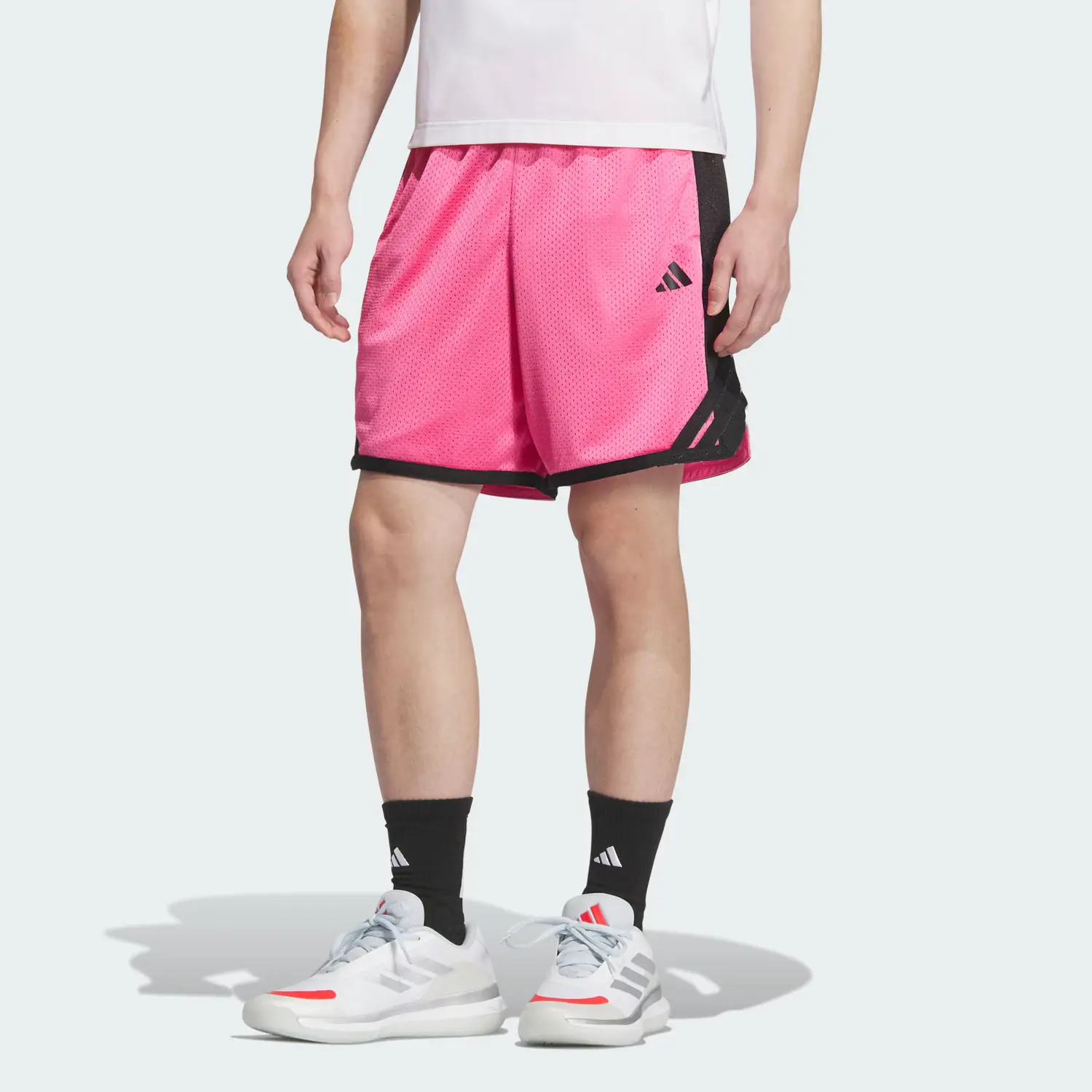 Adidas Баскетбольные шорты мужские semi neon pink — фото 3