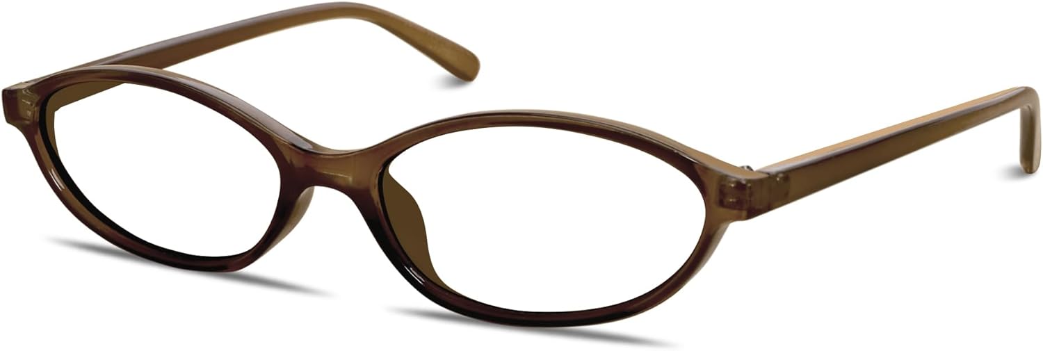 

Ретро-солнцезащитные очки овальной формы для женщин, стильные «кошачий глаз» в стиле 90-х, легкие, узкие, модные, с защитой от УФ-излучения GUVIVI, Brown Frame - Blue Light Block Lens