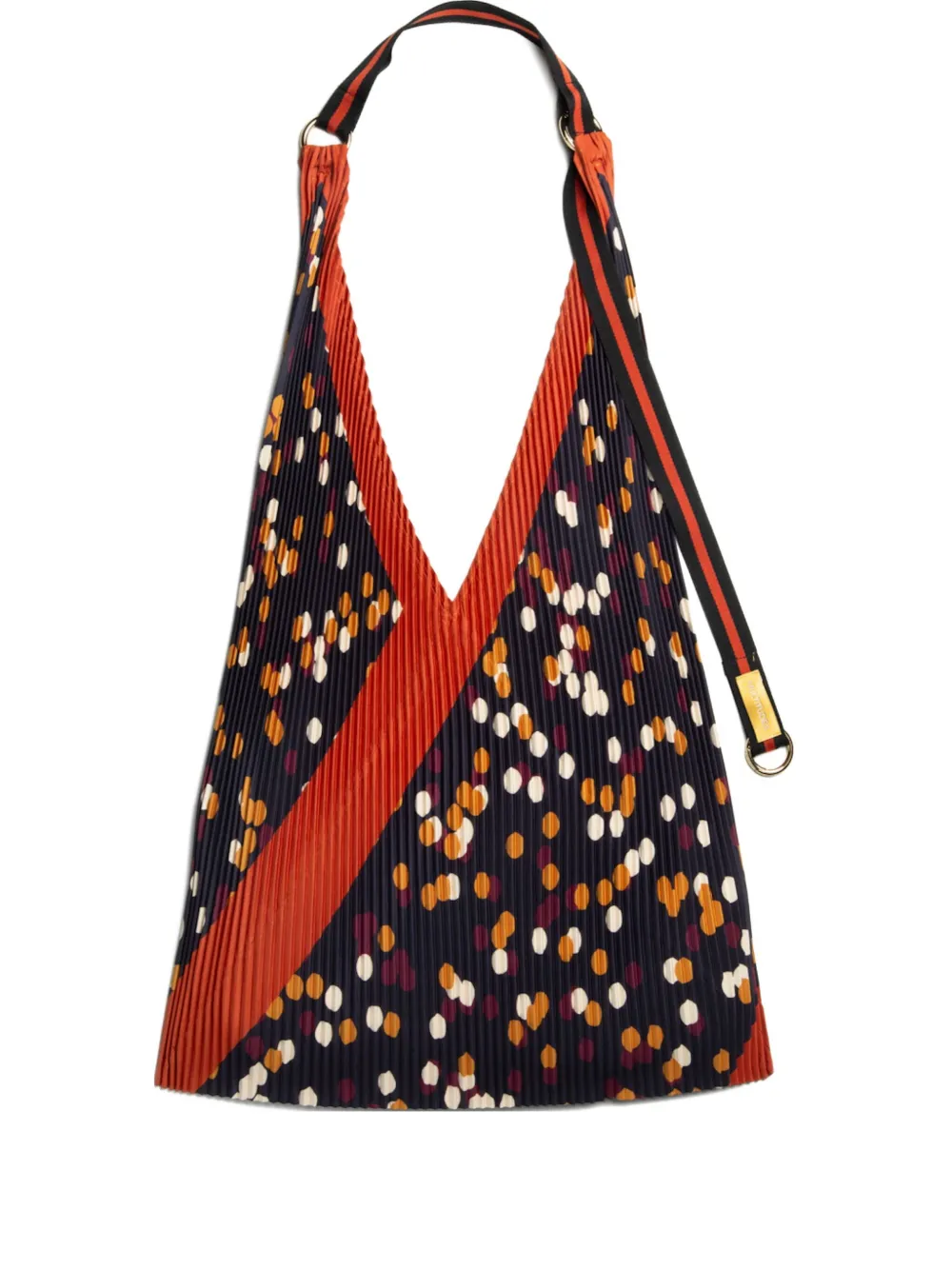 

Плиссированная сумка на плечо с гороховым принтом Valeria MULTITUDES BAGS, синий