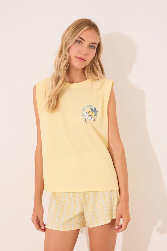 

Хлопковая пижама Women'Secret, желтый