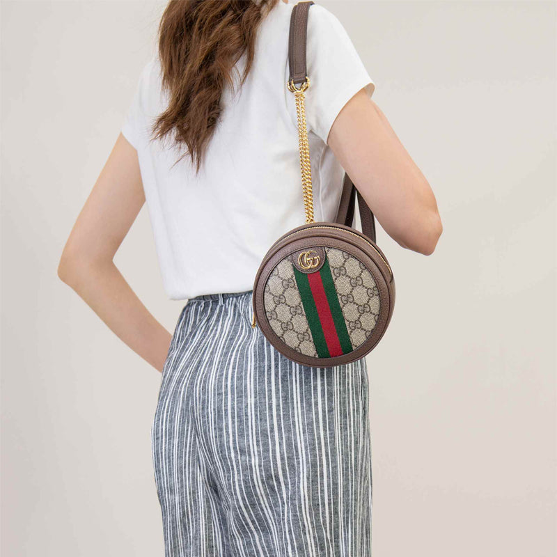 Рюкзак женский Gucci WMNS Ophidia Series GG Canvas Tape канвас, бежевый — фото 3