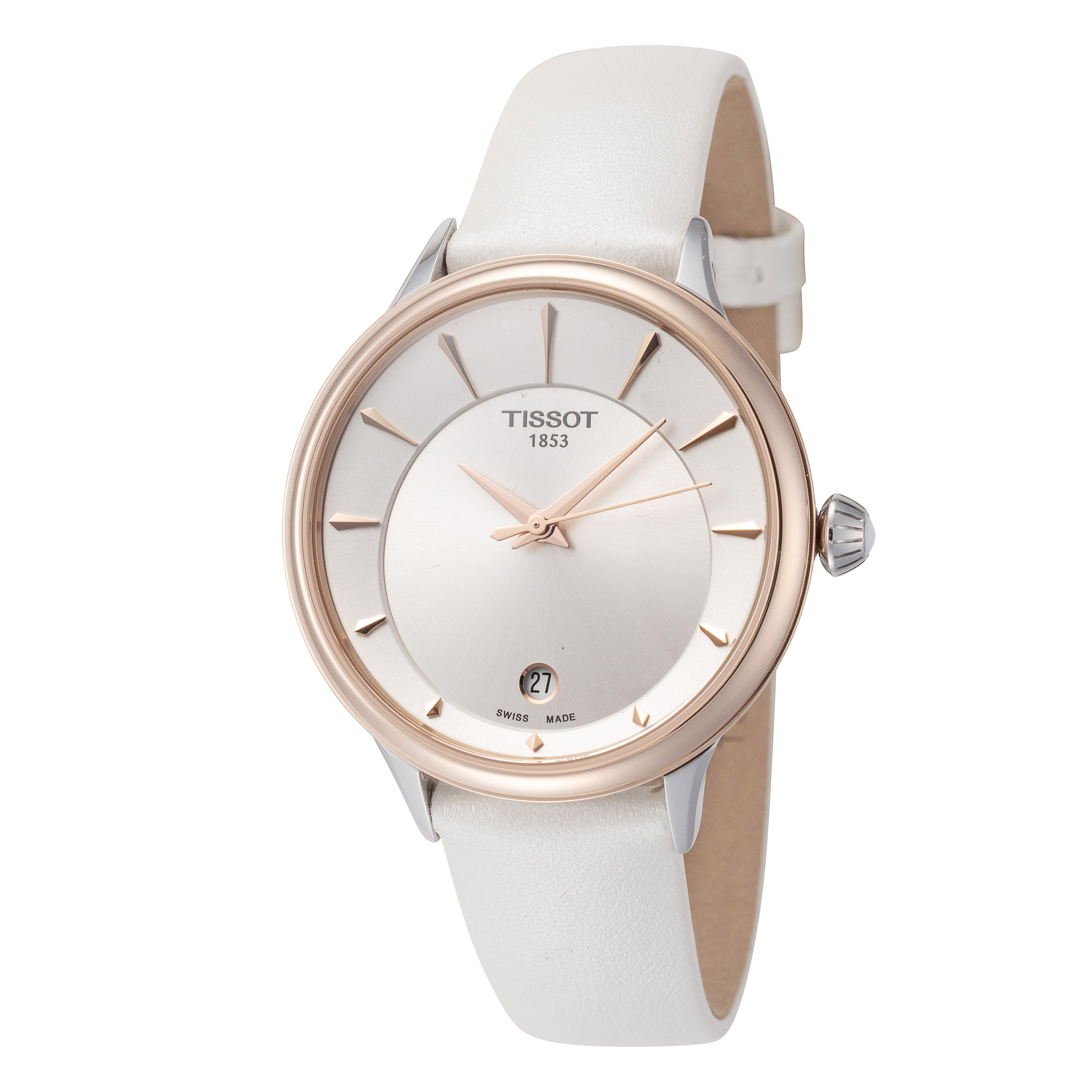 

Женские кварцевые часы Tissot 33 мм, белый