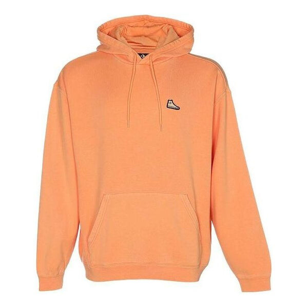 

Толстовка go-to sneaker patch loose-fit pullover hoodie 'pink orange' Converse, оранжевый