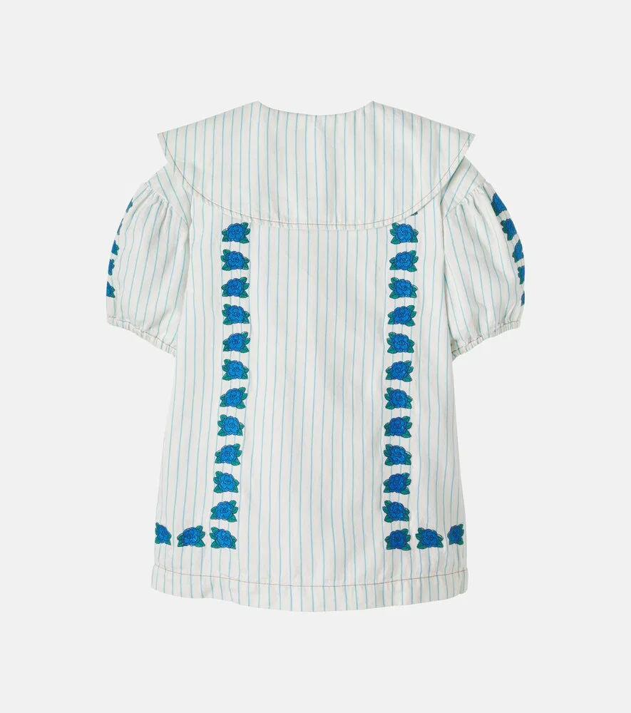 Хлопковое платье «Голубые цветы» Tinycottons, мультиколор — фото 2
