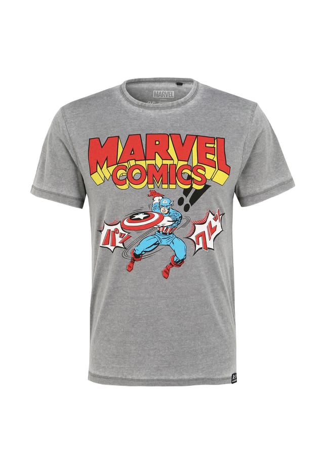

Футболка Marvel Comics Капитан Америка Япония с крутым принтом Капитана Америки Re:Covered, серый