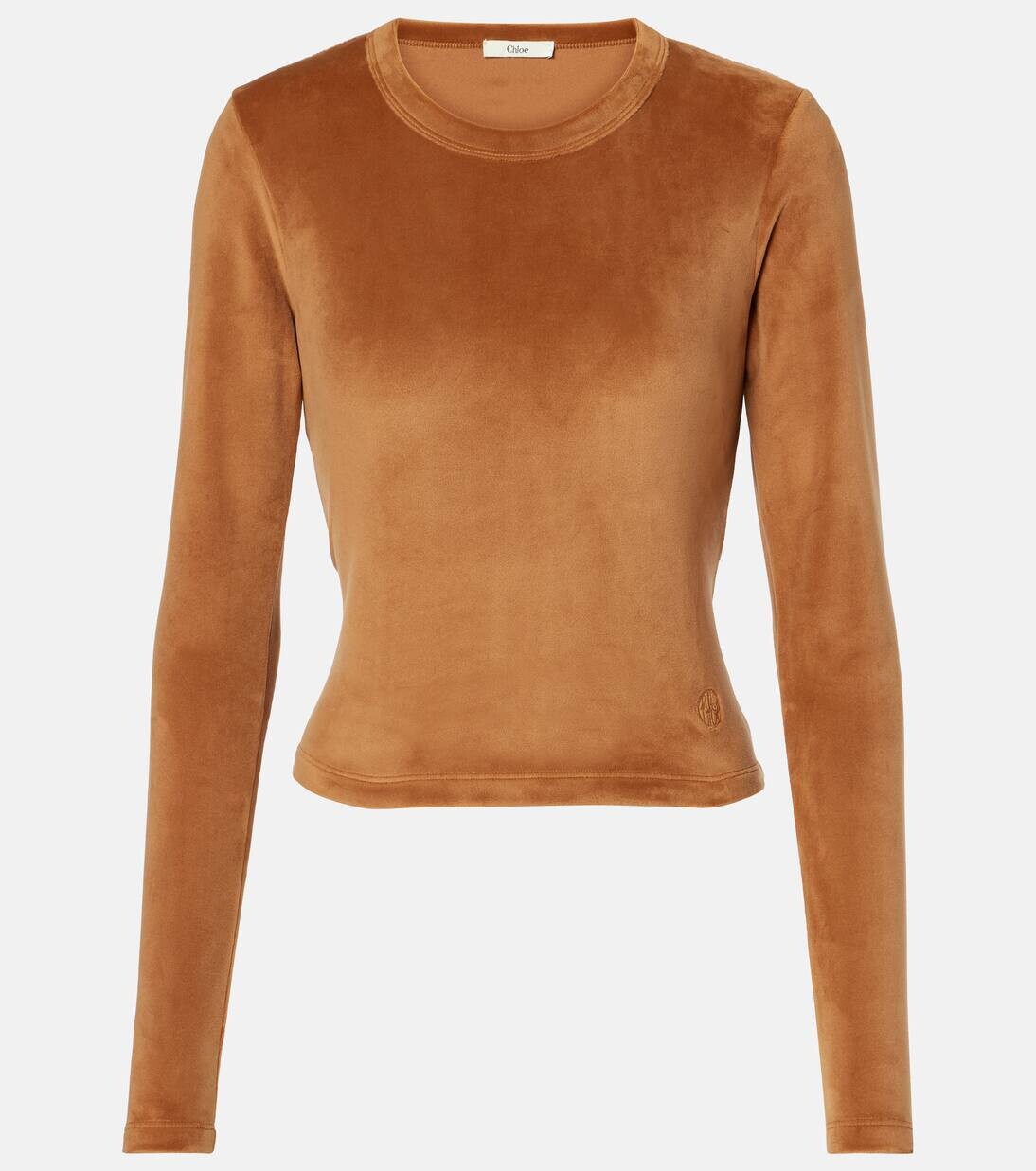 

Верх из бархата Chloé, цвет autumnal brown