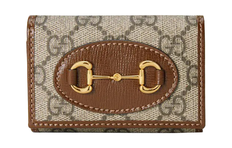 

GUCCI Кошелек-клатч с подвеской Horsebit 1955 из ткани бежевый