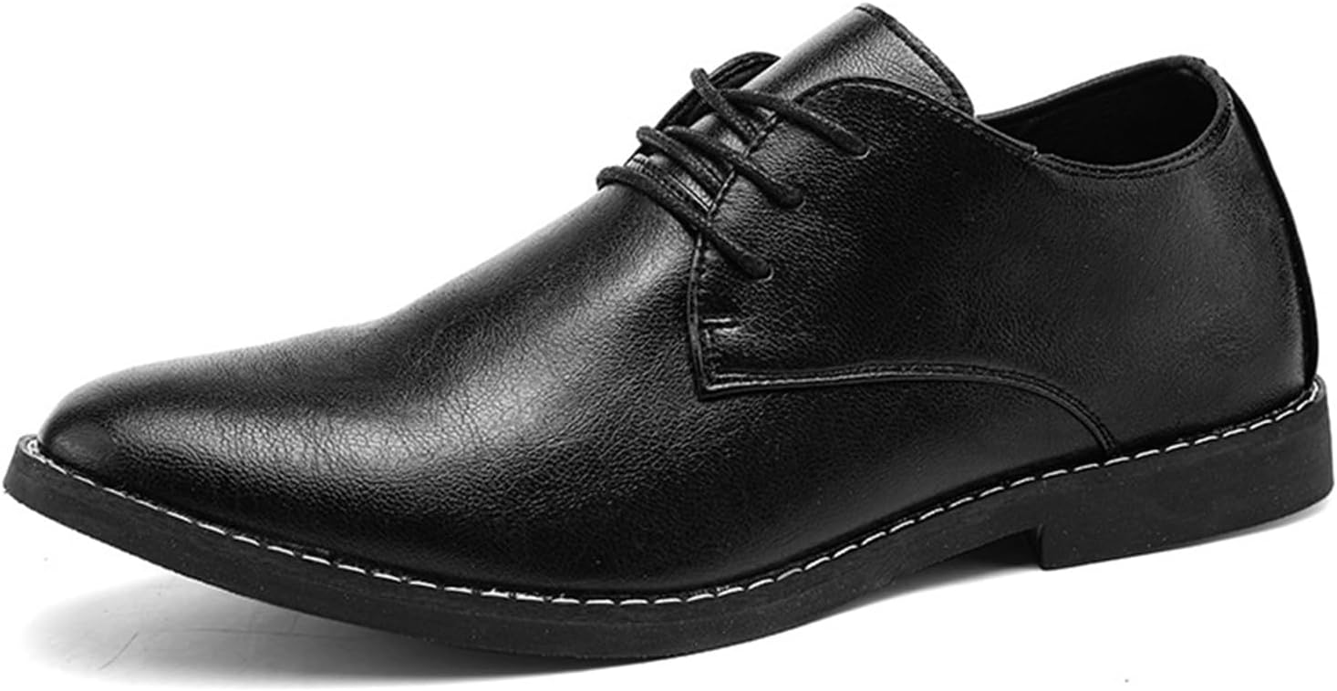 

Мужские классические современные оксфорды ADMLZQQ с шнуровкой, кожаной подкладкой и вечерним дизайном, черный