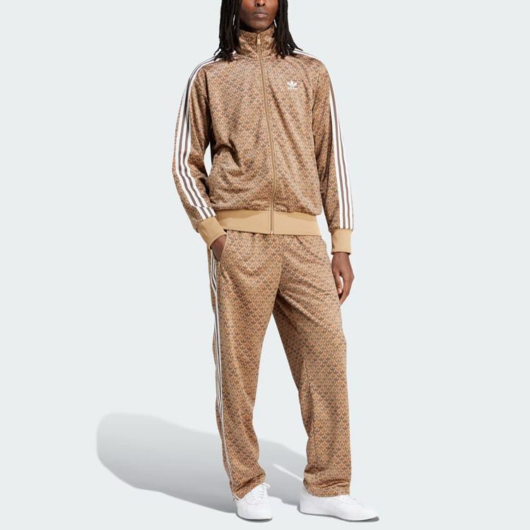 Спортивные штаны Adidas Firebird с трилистником Adidas Originals, цвет Brown soil — фото 4