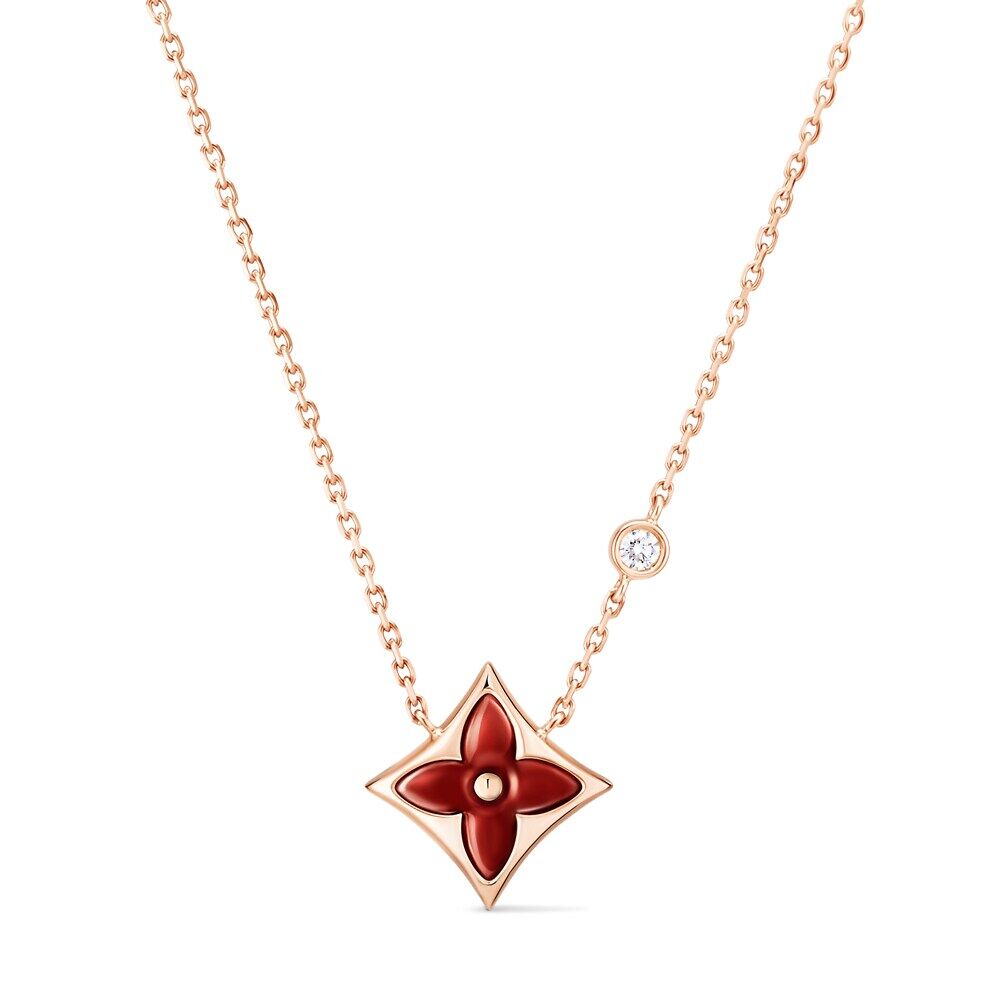 

Подвеска Color Blossom BB Star, розовое золото, сердолик и бриллиант Louis Vuitton, розовый