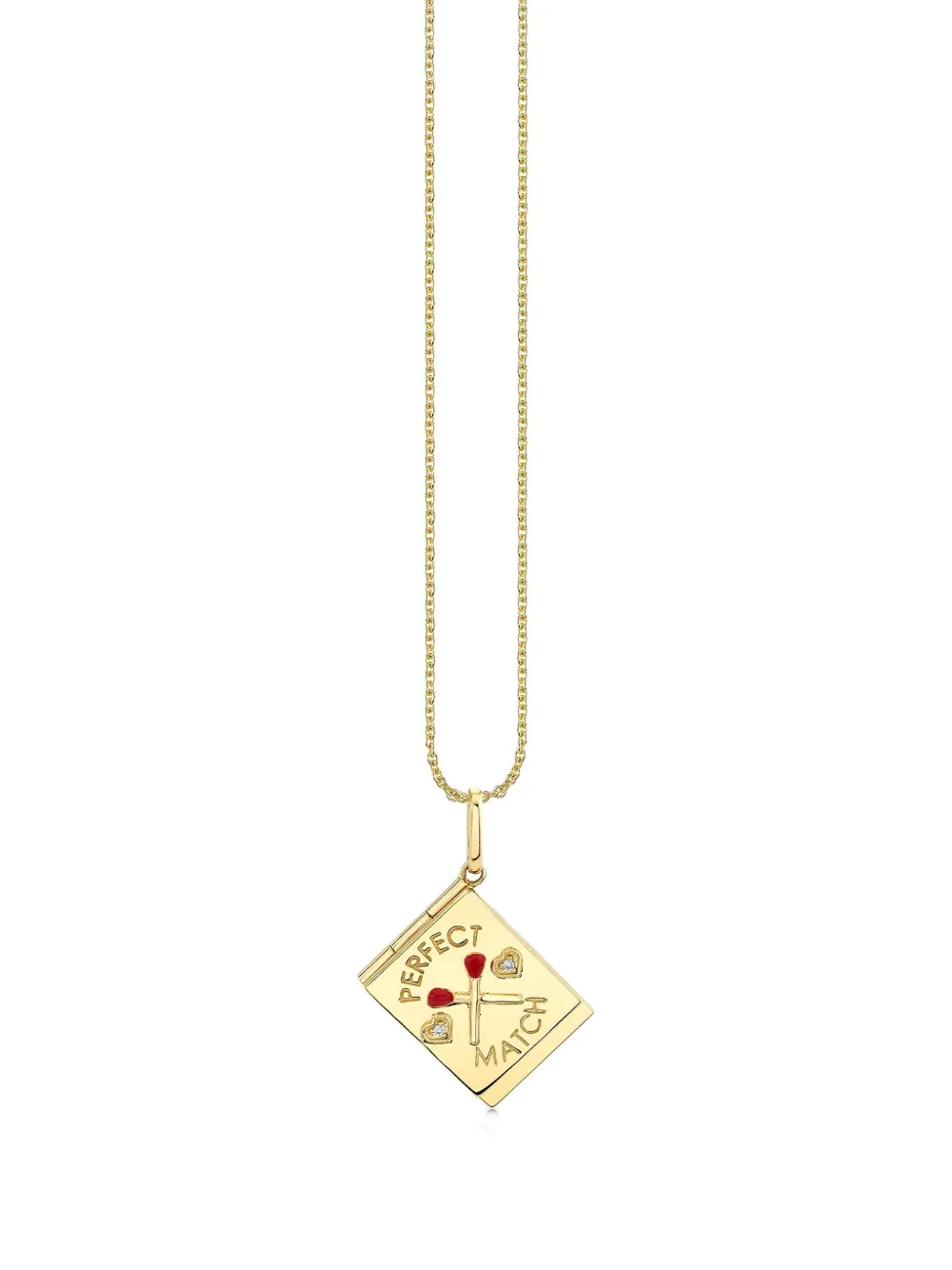 

Колье Perfect Match Locket из желтого золота с бриллиантами Sydney Evan, золотой