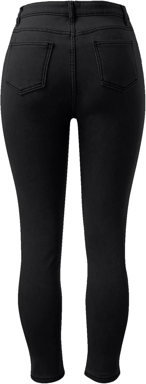 Женские джинсы Stretch Fleece Skinny High Waist Jeggings для холодной погоды — фото 4