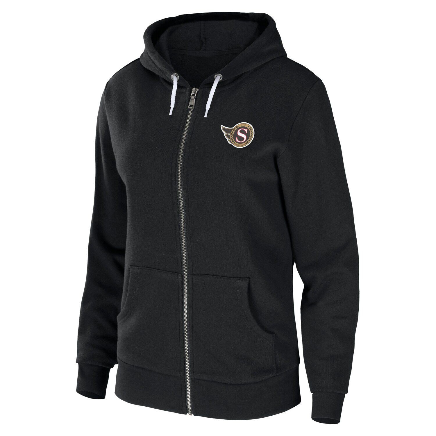 

Женская WEAR by Erin Andrews Черная толстовка из губчатого флиса с молнией во всю длину Ottawa Senators, Черный, Женская WEAR by Erin Andrews Черная толстовка из губчатого флиса с молнией во всю длину Ottawa Senators