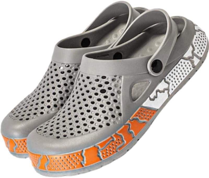 

Мужские летние сандалии, удобные, с противоскользящей подошвой, дышащие и долговечные тапочки с мягкой подошвой из EVA, подходят для использования дома и на улице Clolinde, серый