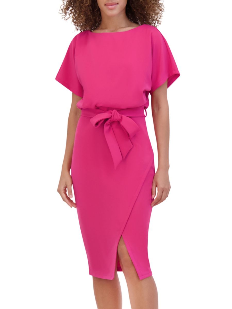 

Платье длиной до колена с рукавами летучая мышь Kensie, цвет Hot Pink