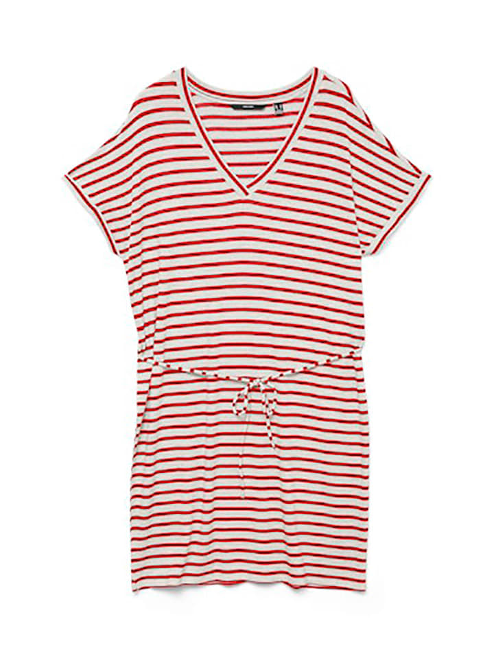 

Платье до колена Vero Moda, белый/красный