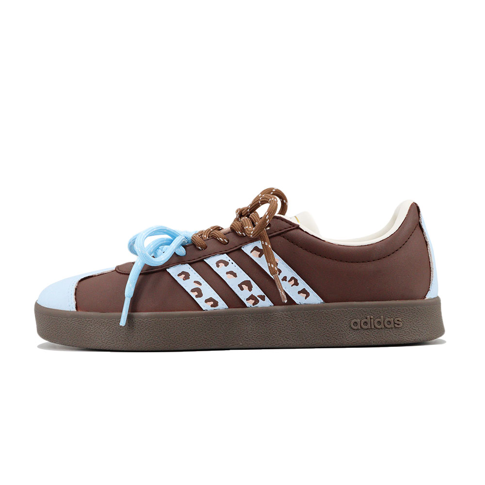 

Adidas Vl Court Classic Seven Point Adjustment, Cocoa Milk Blue Leopard Low top Skateboard Shoes Unisex Blue Brown