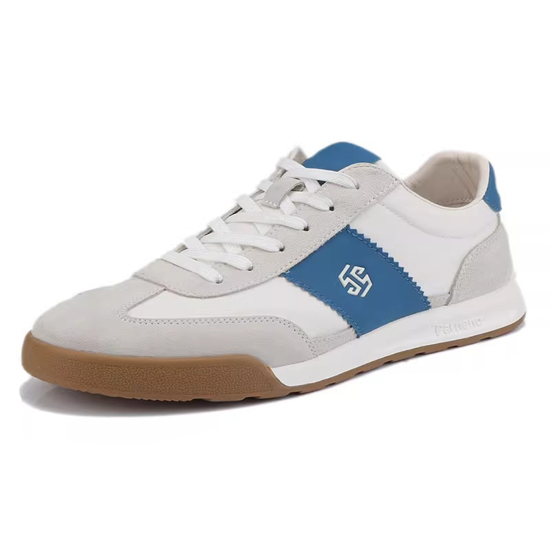 

Мужские кроссовки для скейтбординга с низким верхом, амортизирующие, износостойкие, легкие, дышащие, нескользящие SENJIALUO, White Blue