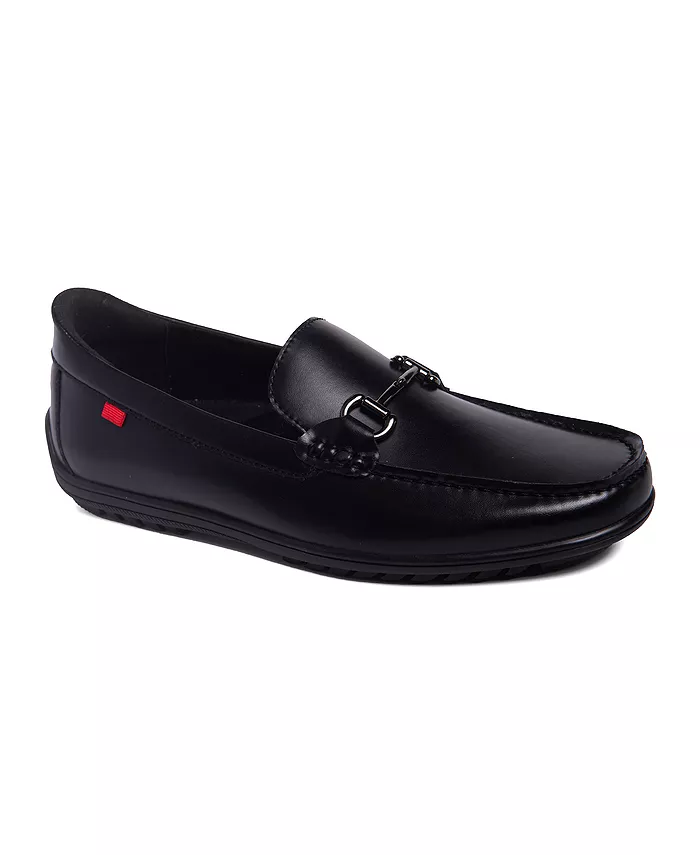 

Эллиот Роуд Кожаные Лоферы с Пряжкой и Технологией Hands-Free Slip On Marc Joseph New York, черный