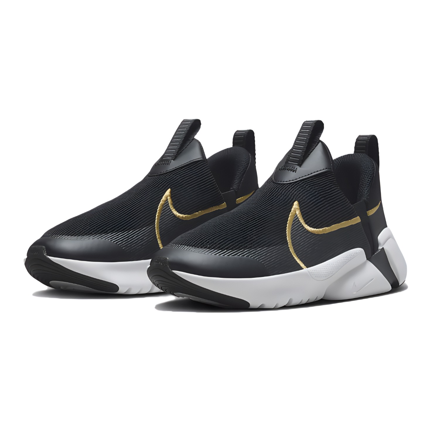 Nike Flex Plus 2 GS 'Black Metallic Gold' Чёрный Золотой — фото 2