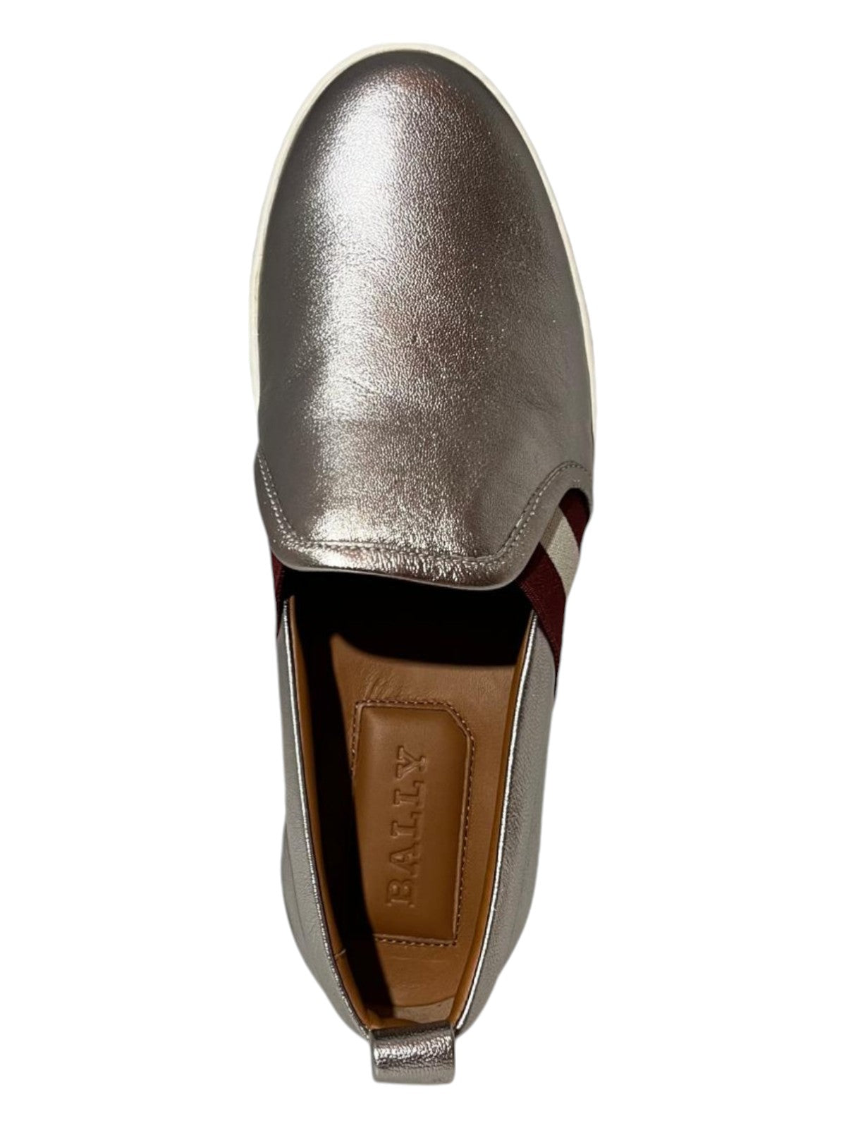 Низкие кеды Bally Henrika 6212747 из серебристой кожи ягненка, серебряный — фото 3