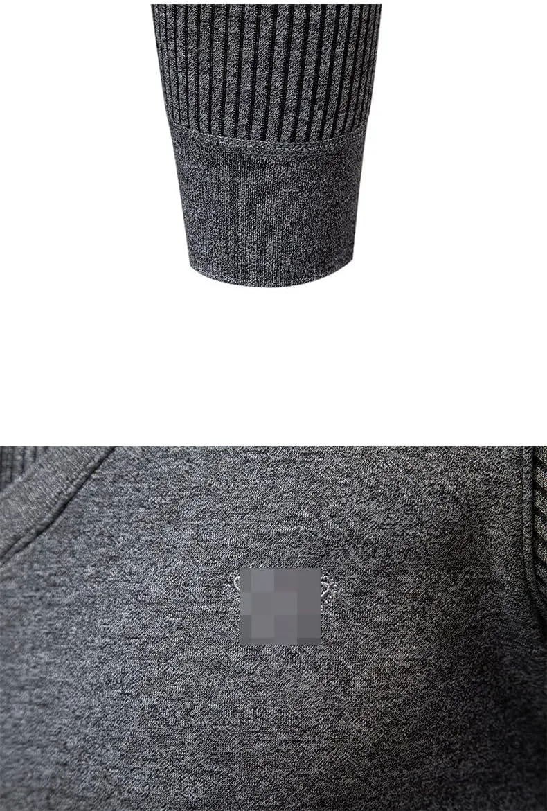 Новый мужской свитер slim fit с воротником-рубашкой — фото 3