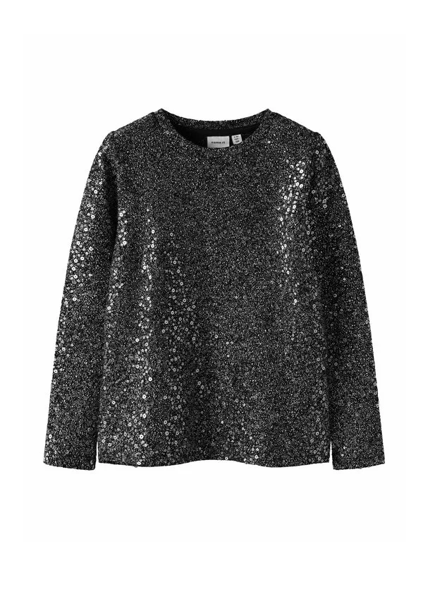 Топ с длинными рукавами mit glitzer Name It, Black