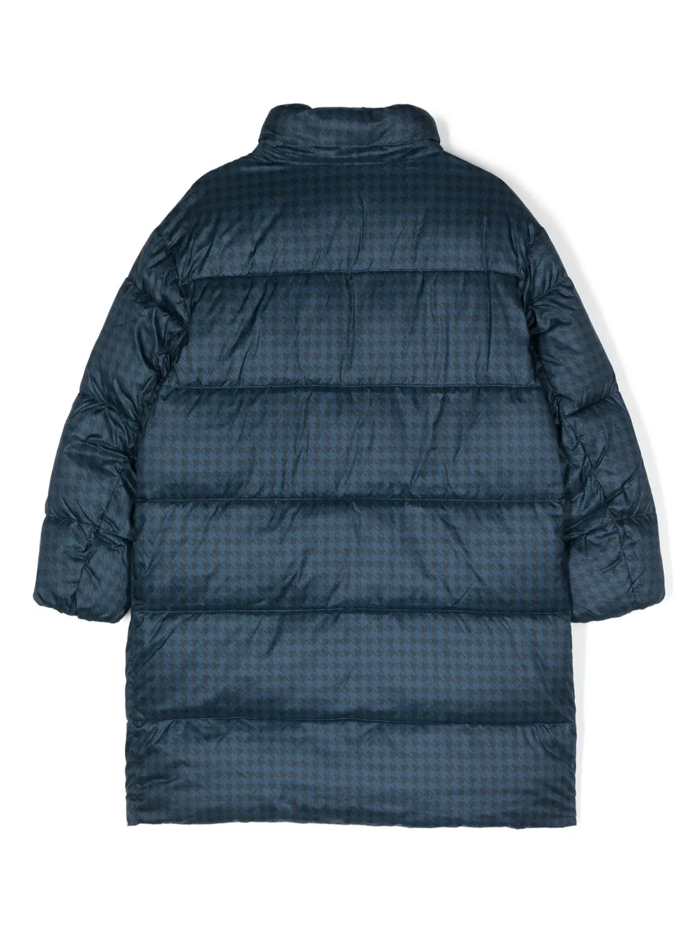 Стеганая куртка в ломаную клетку Emporio Armani Kids, синий — фото 2