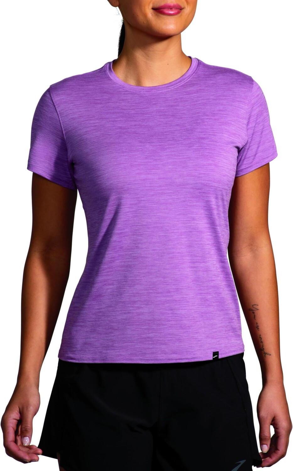 

Футболка Brooks Luxe Short Sleeve, цвет Heather Washed Plum
