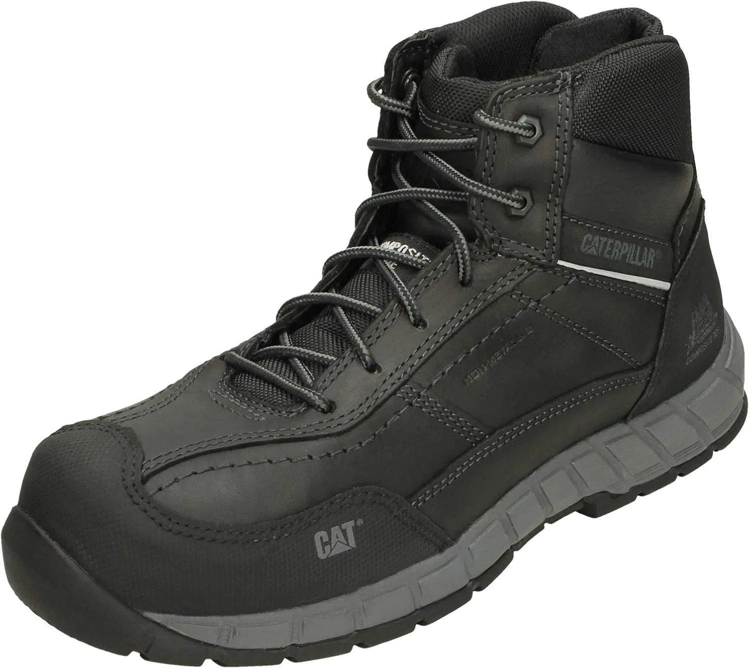 Cat Footwear Мужские кожаные ботинки Caterpillar Streamline Mid Leather Ct S1p HRO SRC BUB, черные