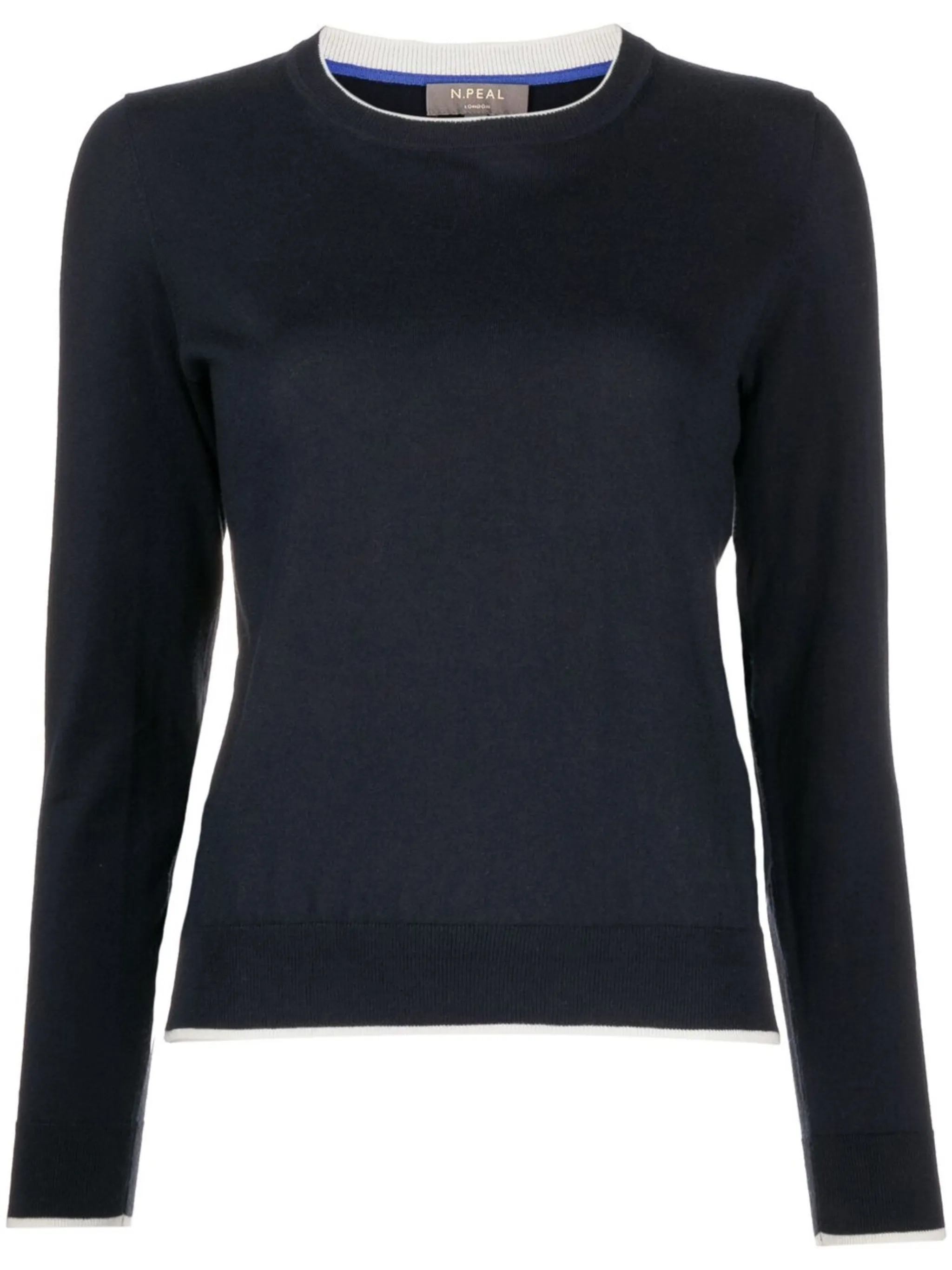 

Свитер с полосками N.Peal, синий