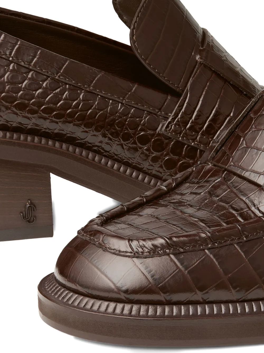 Туфли Tylor 50 с тиснением под кожу крокодила JIMMY CHOO, коричневый — фото 3