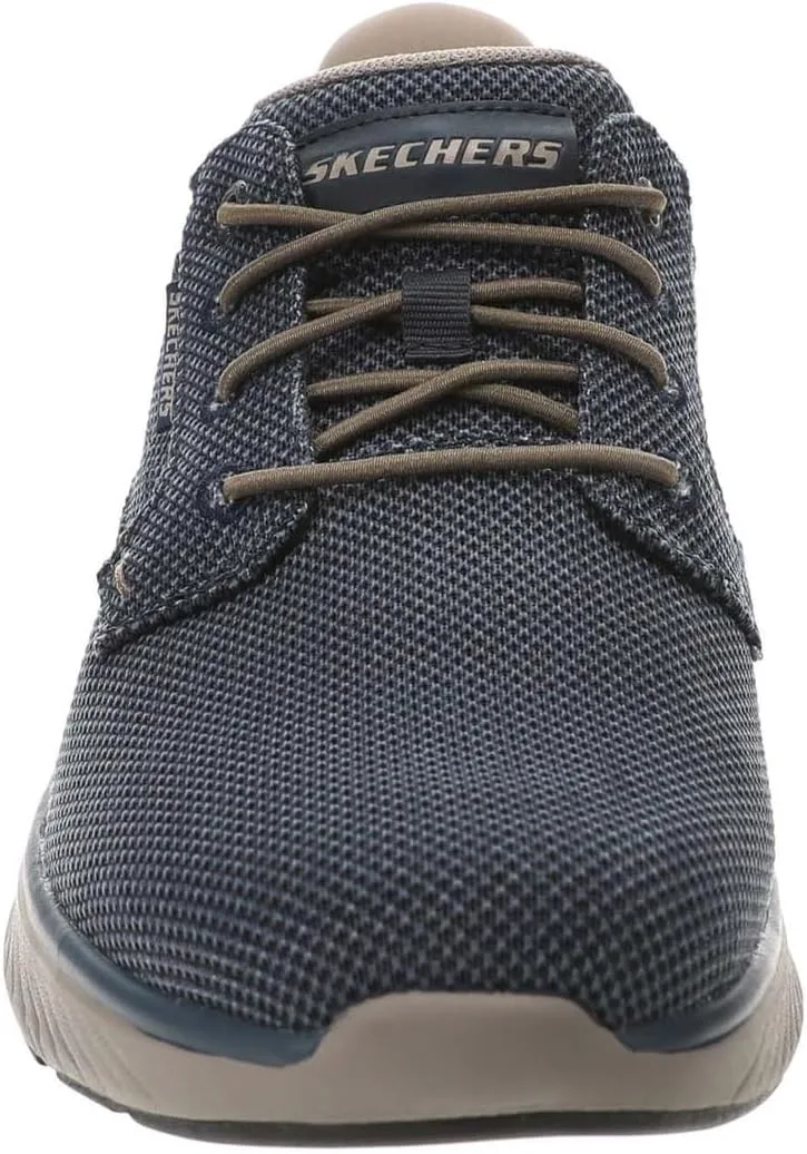 Мужские кроссовки Skechers USA Arch Fit Crosser - Ruger с гладким носком и шнуровкой-банджи, темно-синий — фото 3