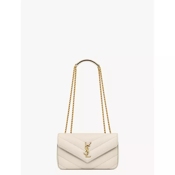

Маленькая сумка-трансформер Loulou через плечо Saint Laurent, белый